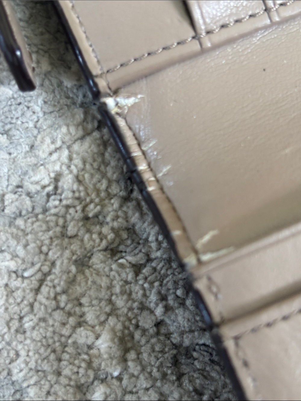 Coach Taupe Zip-Around Leather Wallet with Silver Logo lots of wear see pics. - Picture 8 of 9
